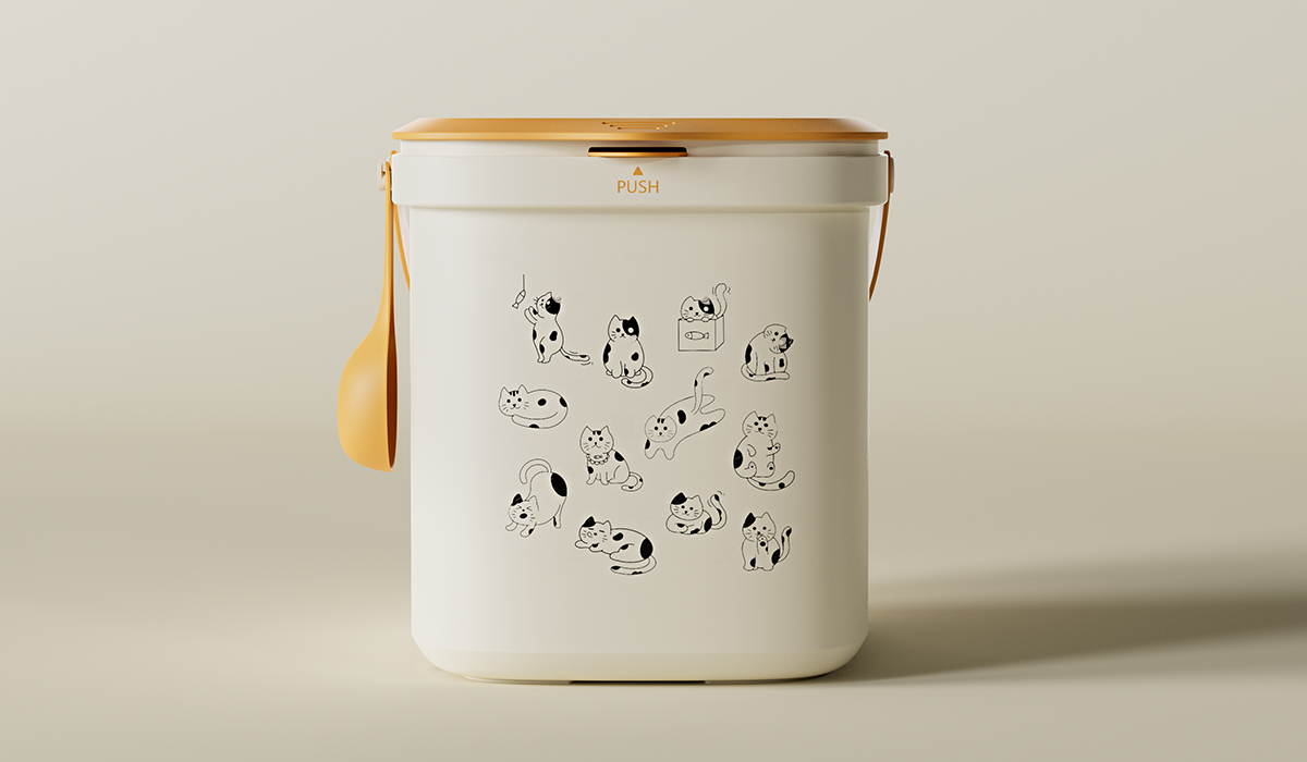 宠物真空储粮桶设计